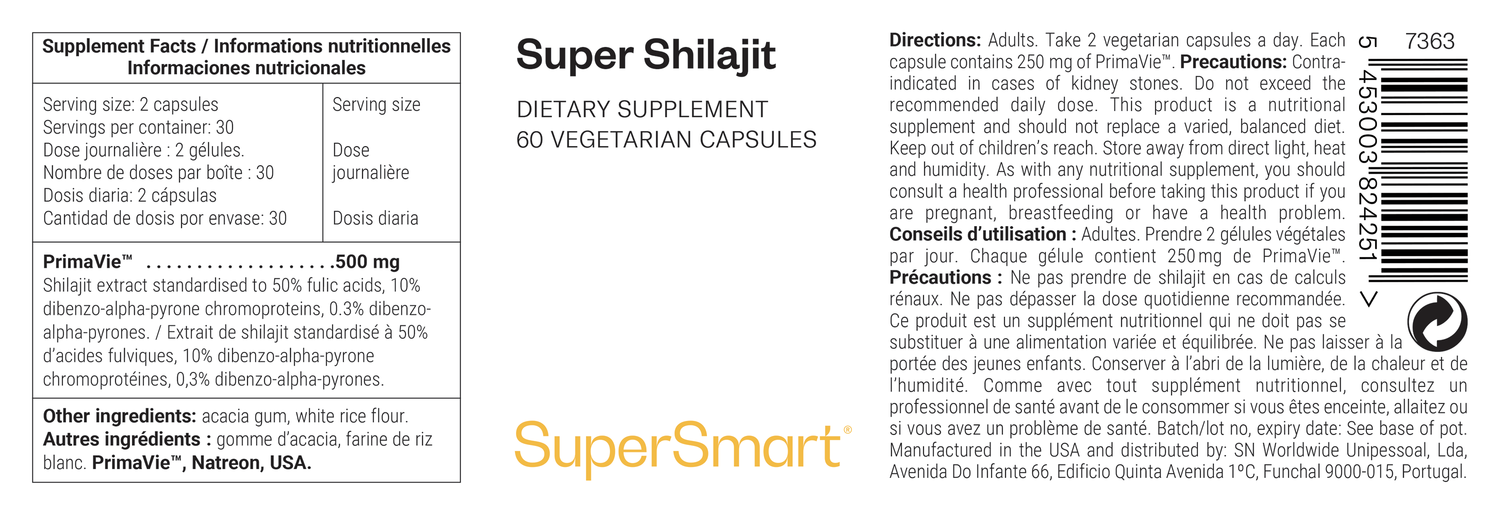 Stimulating shilajit supplement