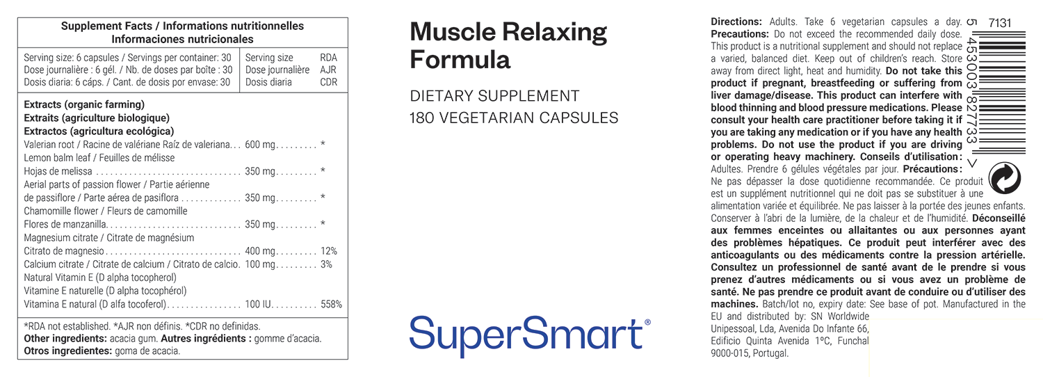 Muscle Relaxing Formula Supplement