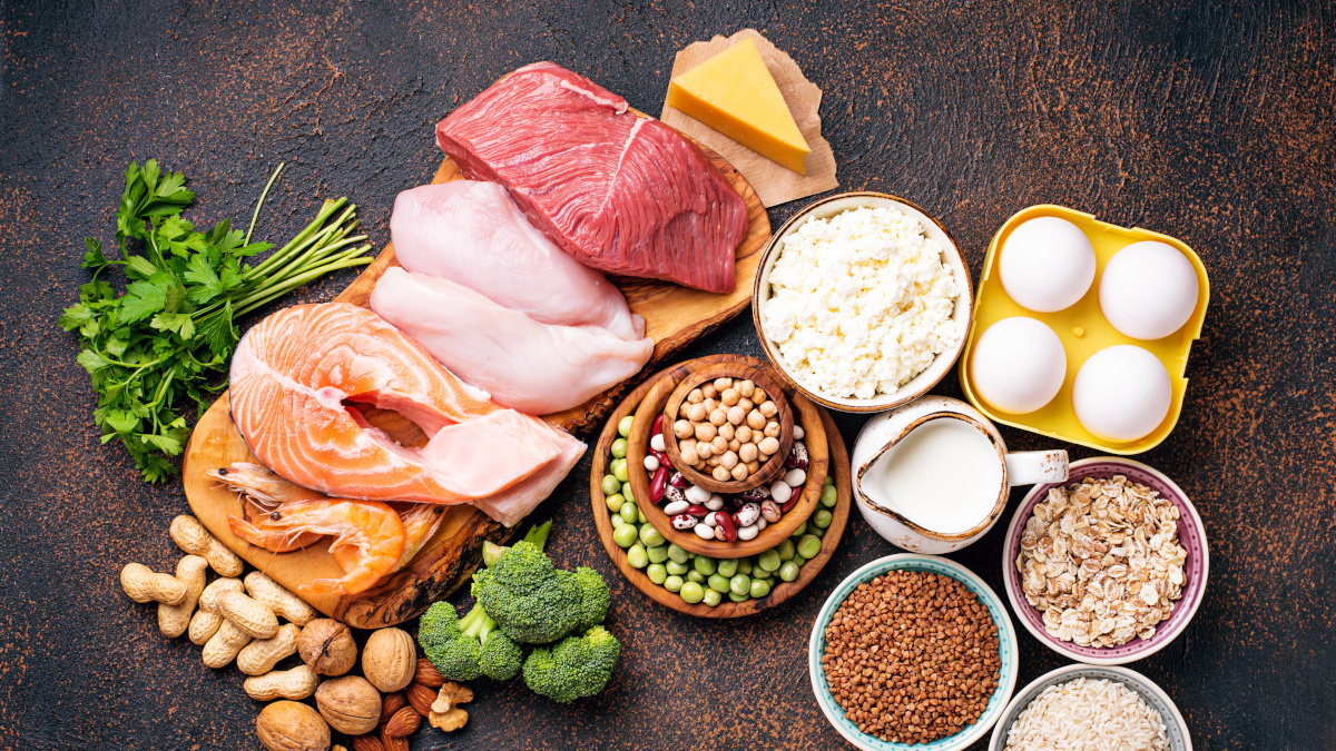 Vlees, vis, noten en andere eiwitbronnen