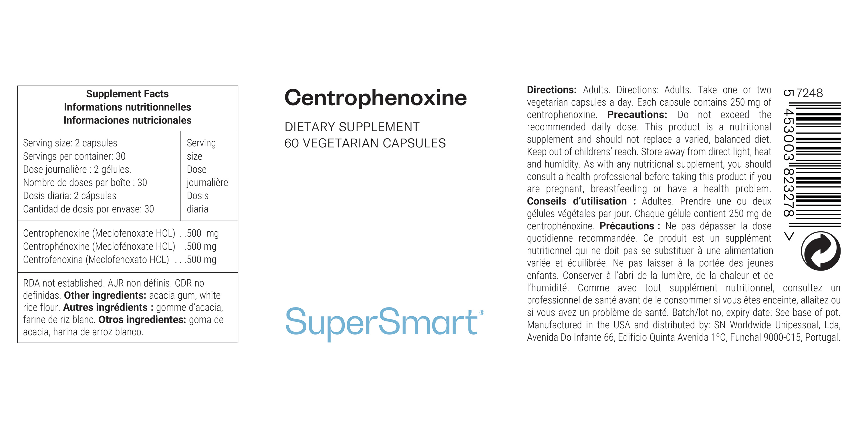 Complément de Centrophenoxine (Meclofenoxate HCL)