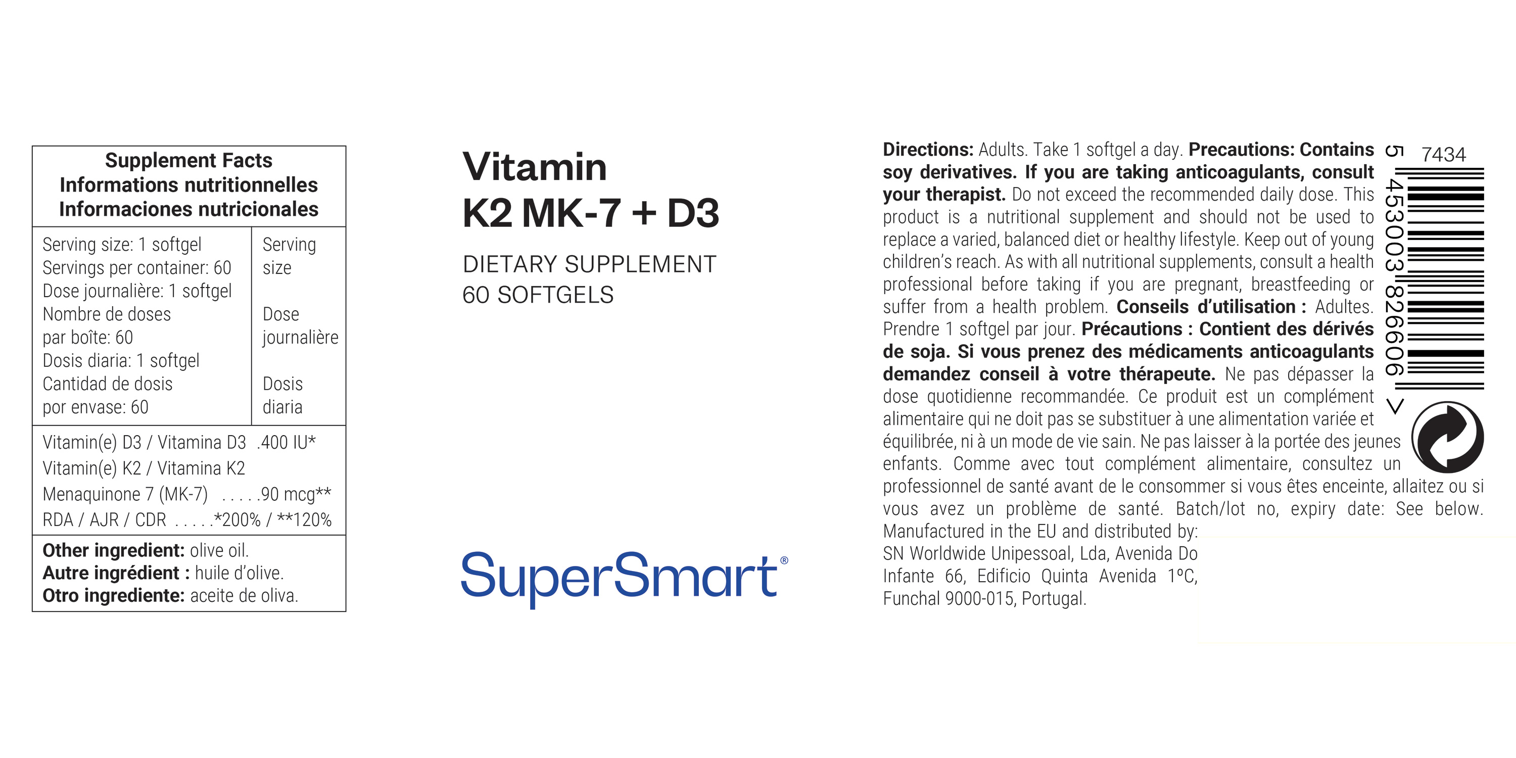 MK-7 90 mcg + Vitamine D3 