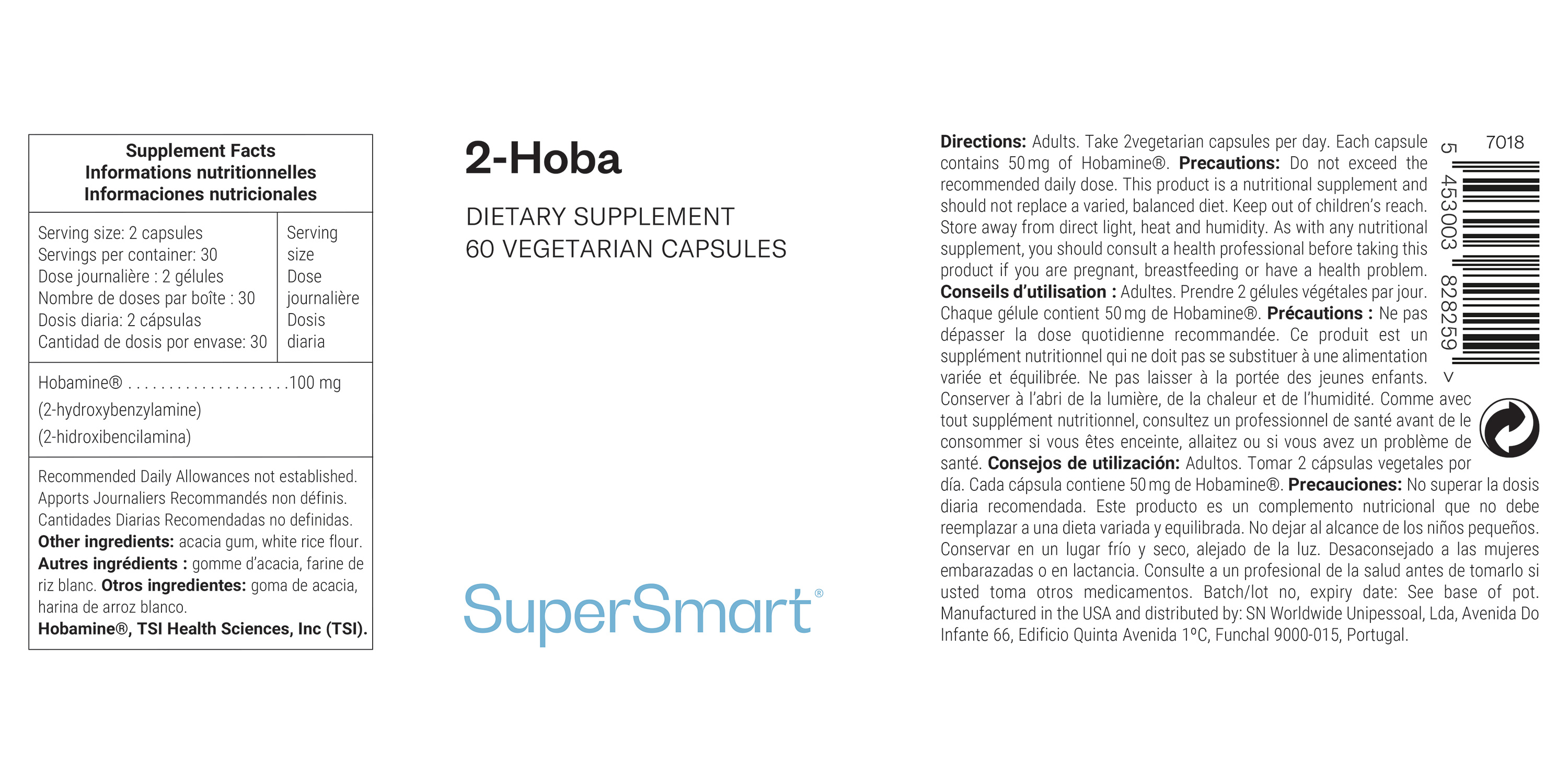 Complément alimentaire d'hobamine (2-HOBA)