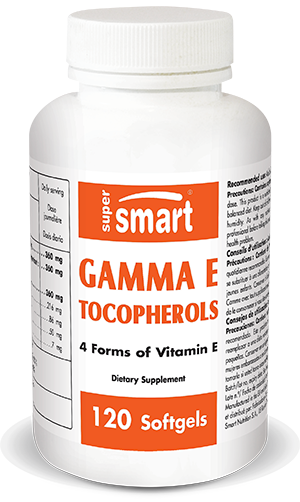 Gamma E Tocopherols suplemento alimentar, 4 formas de vitamina E