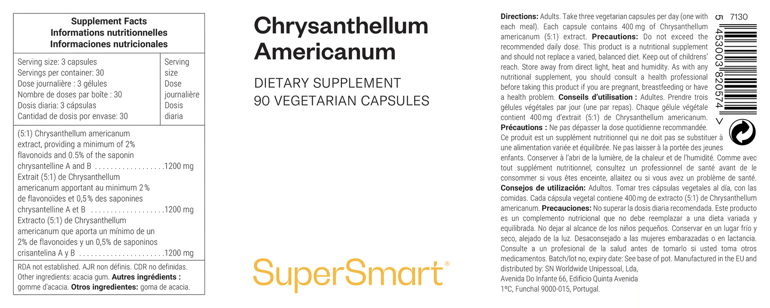 Complemento alimenticio de Chrysantellum americanum