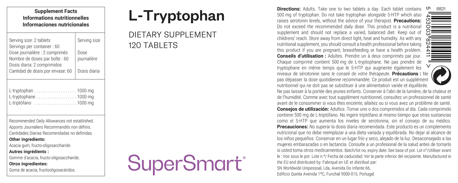 Complemento alimenticio L-Tryptophan