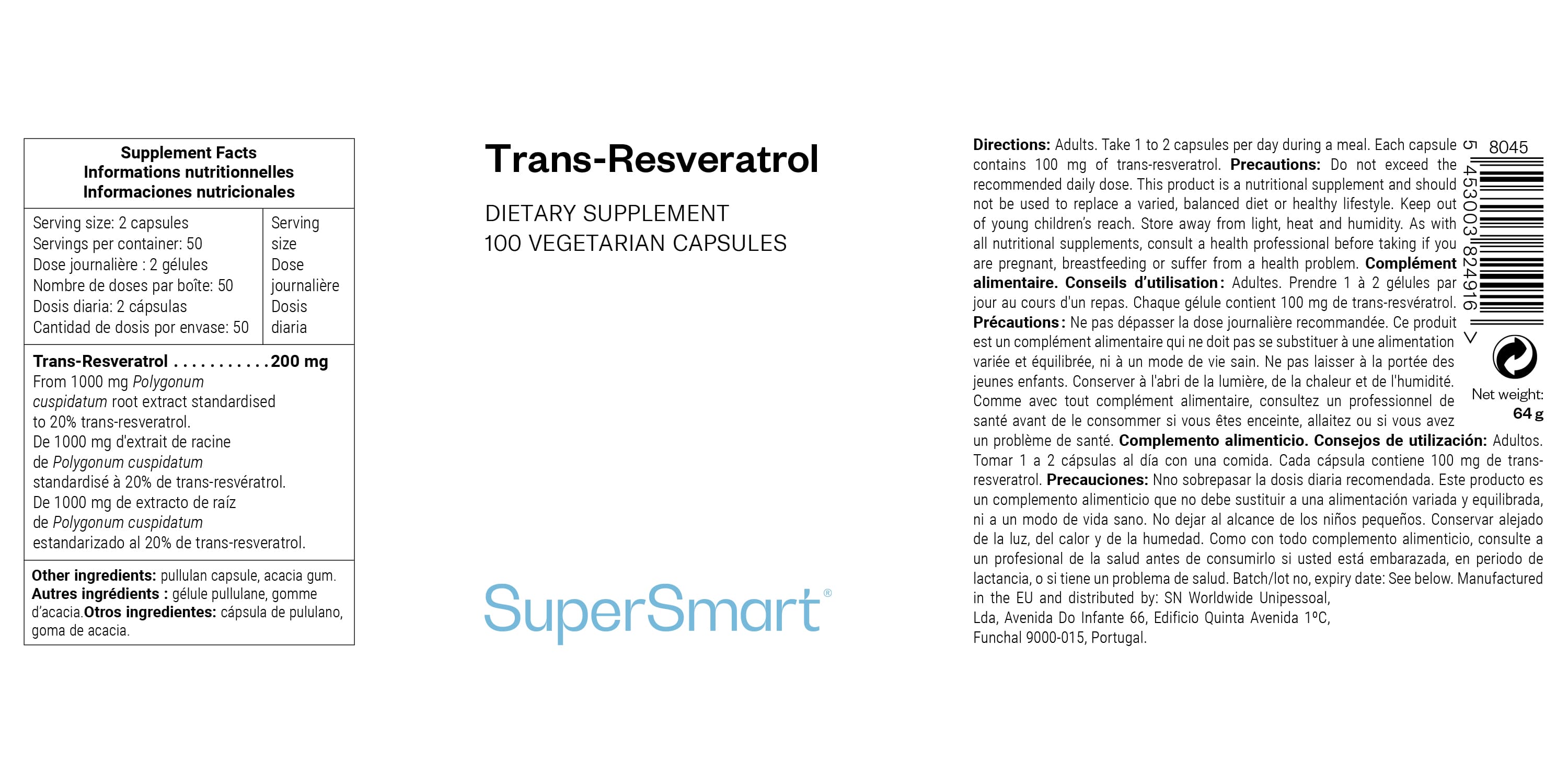 Trans-Resveratrol Supplement