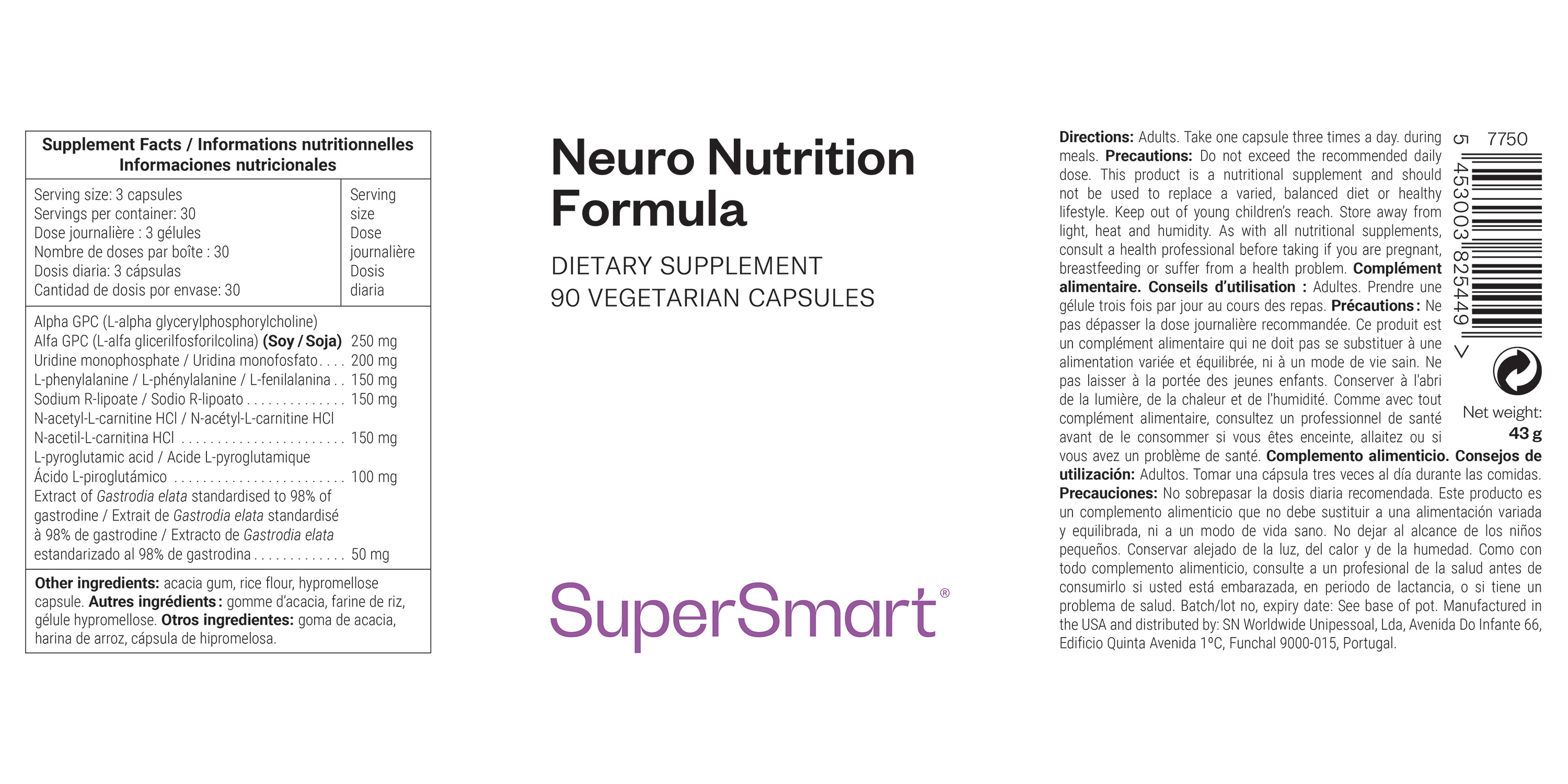 Complemento alimenticio para las funciones cognitivas