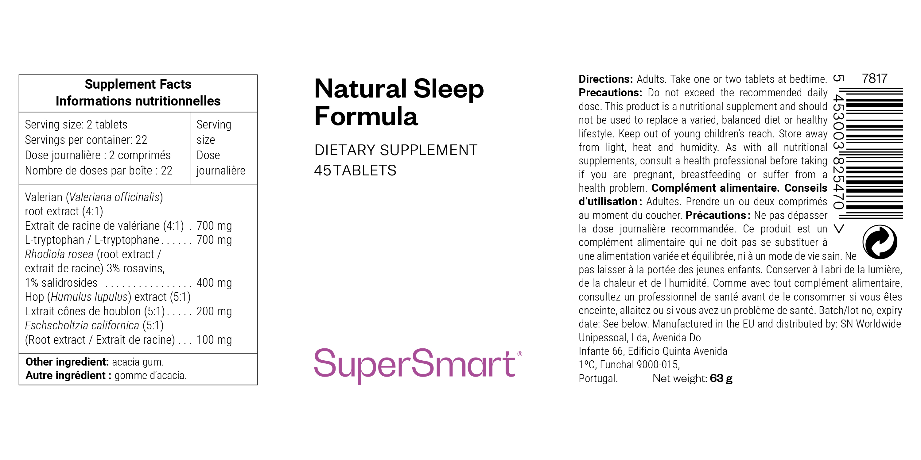 Natural Sleep Formula Supplement