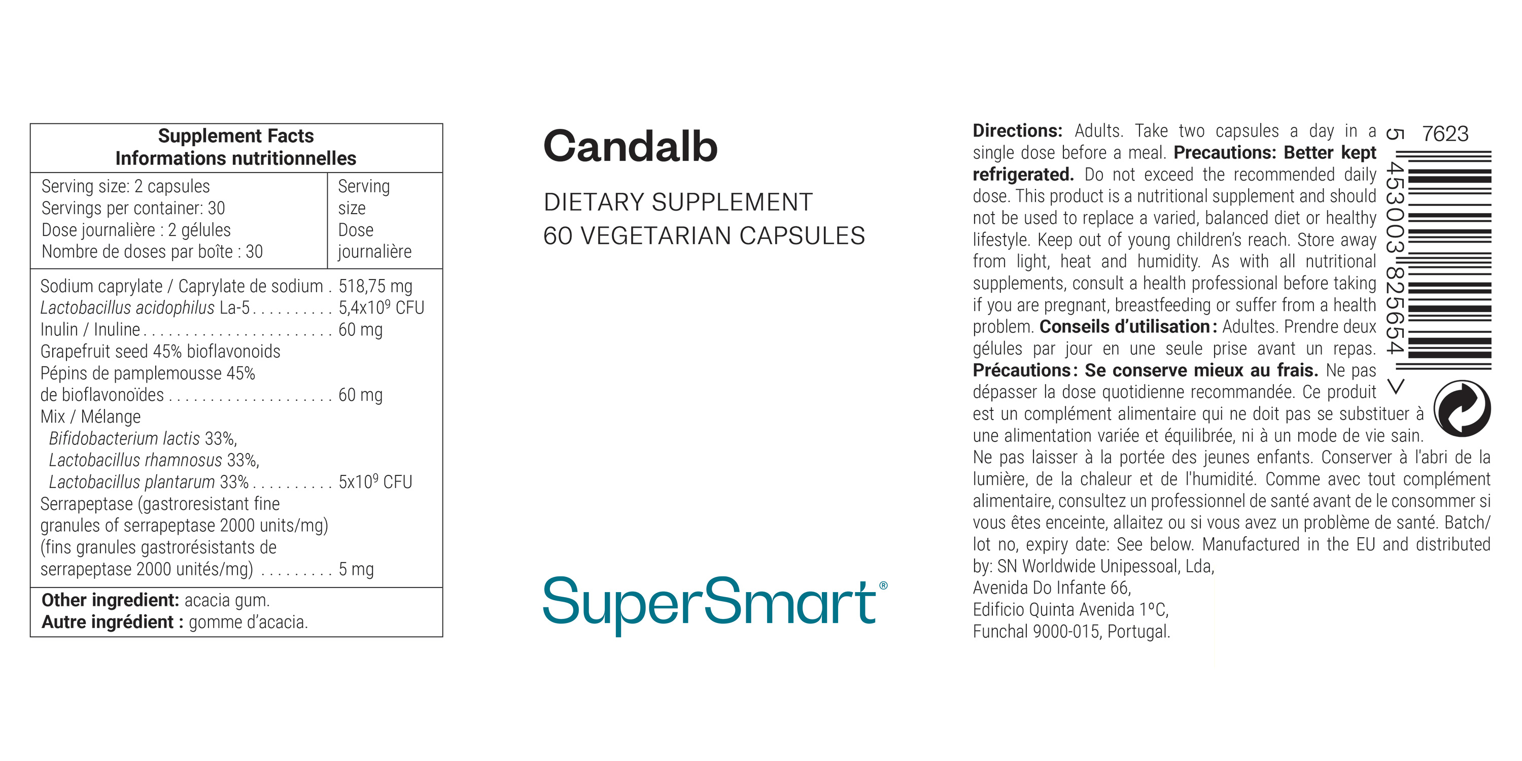 Suplemento alimentar contra as leveduras Candida albicans e a candidíase