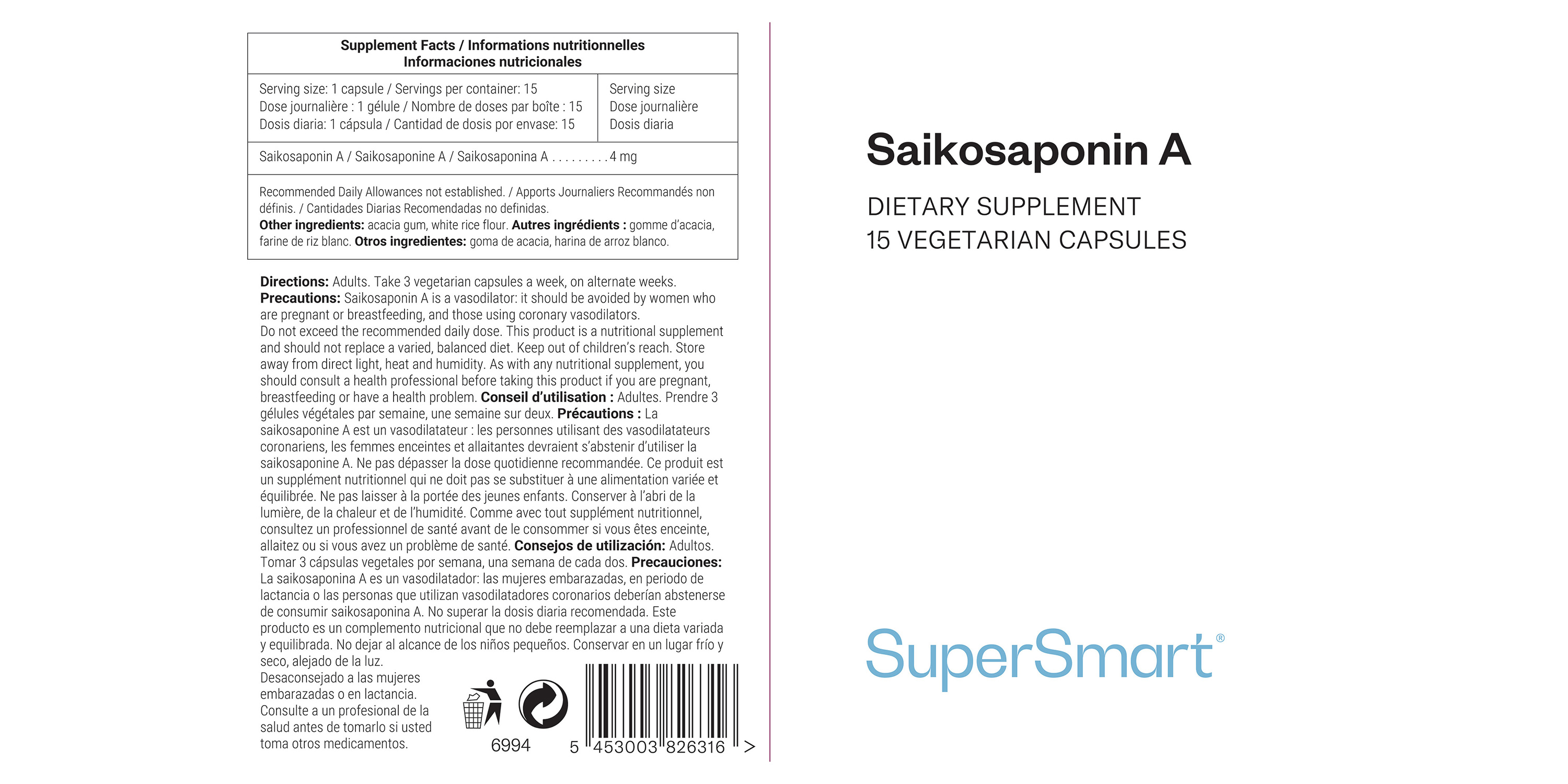 Saikosaponin A Supplement