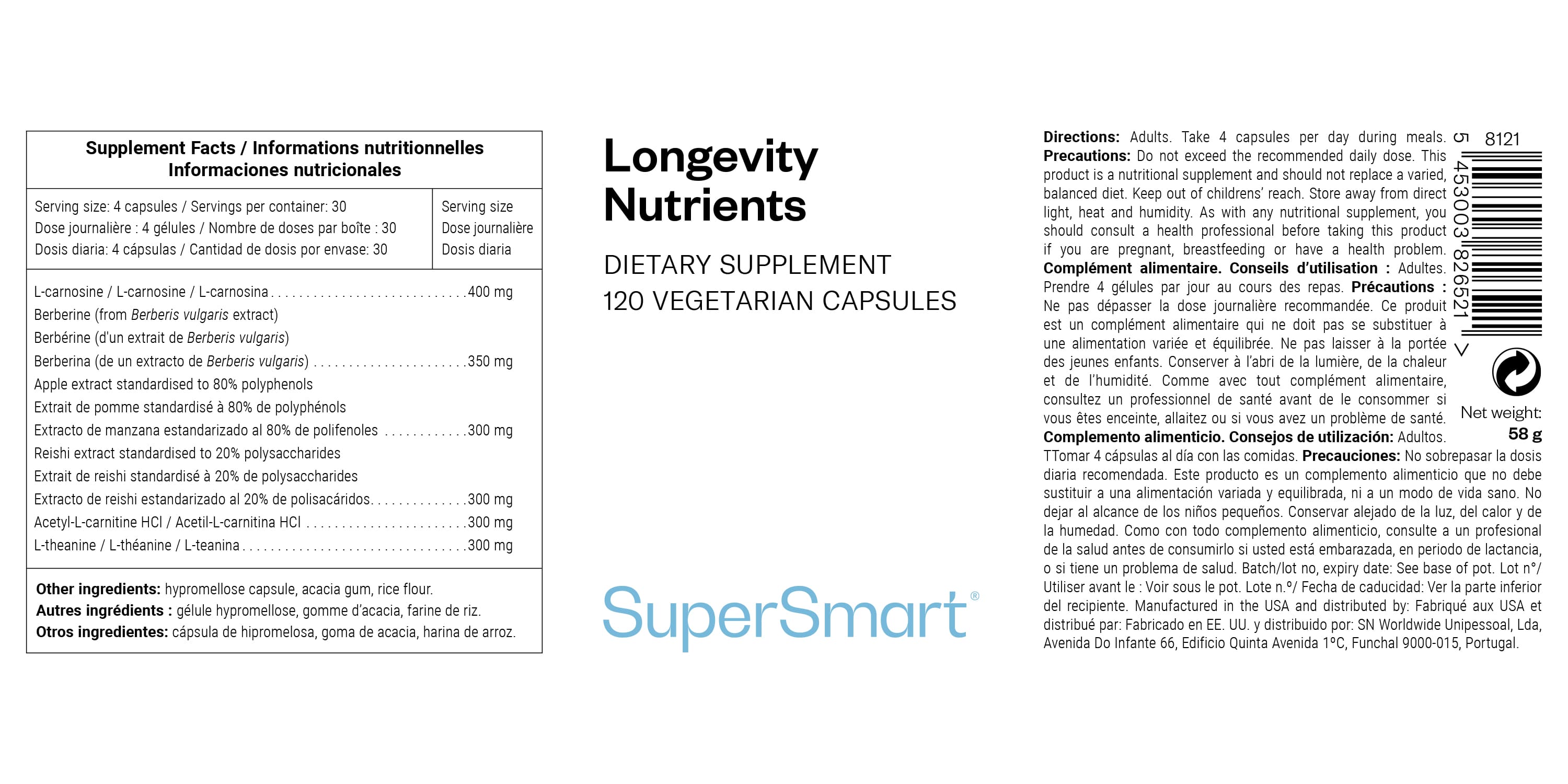 Longevity Nutrients Supplement 