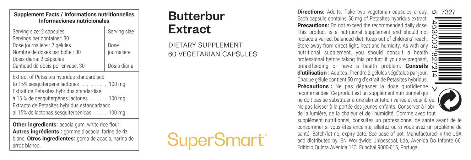 Ergänzung Butterbur Extract