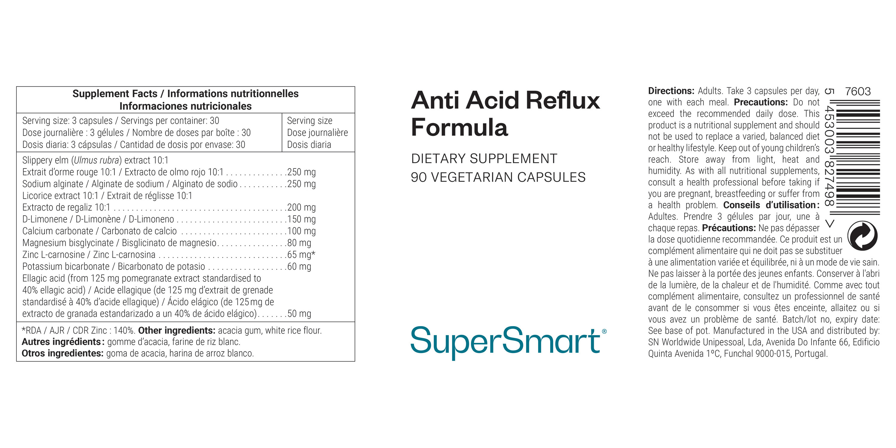 Anti-Acid Reflux Formula Supplement