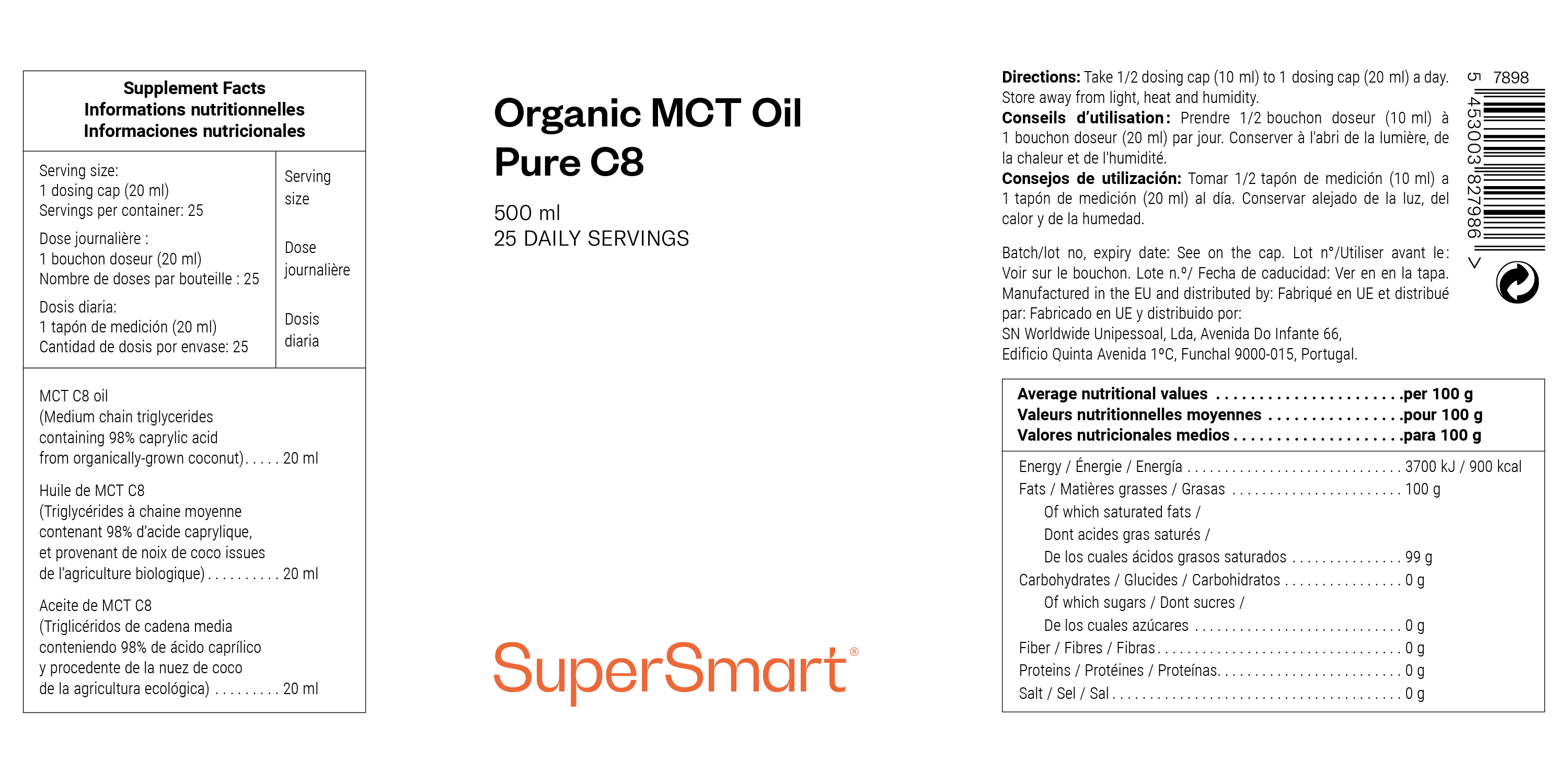 Voedingssupplement met MCT van kokosolie