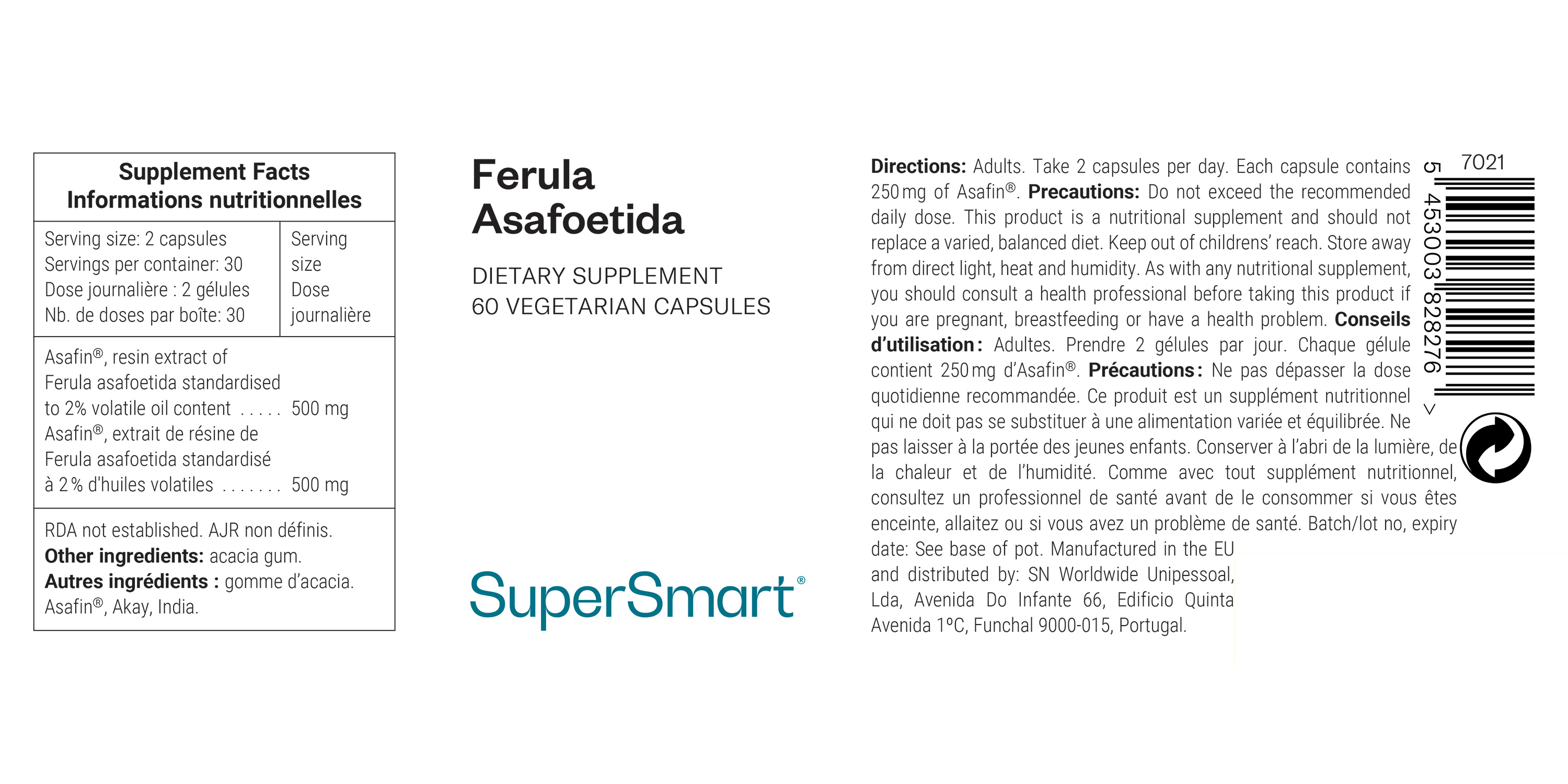 Complemento alimenticio de Ferula Asafoetida