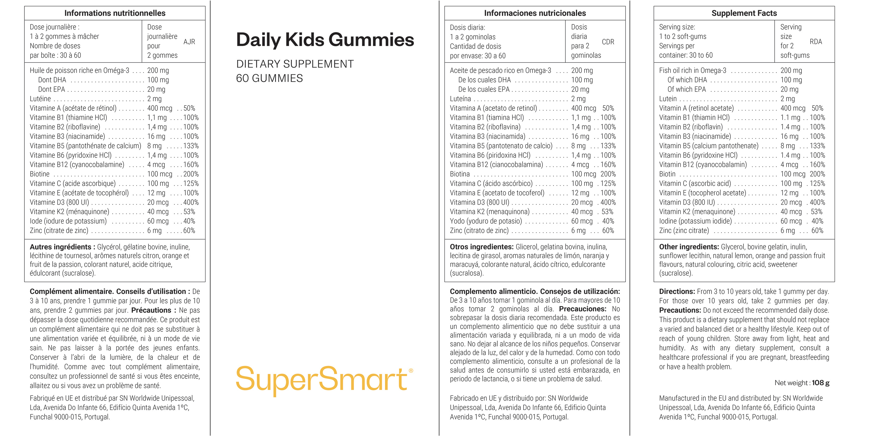 Gummies pour l'immunité de l'enfant