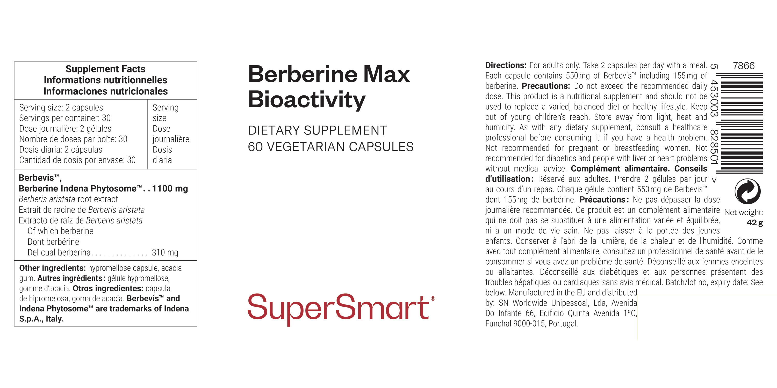 Complément de berbérine de Berberis aristata