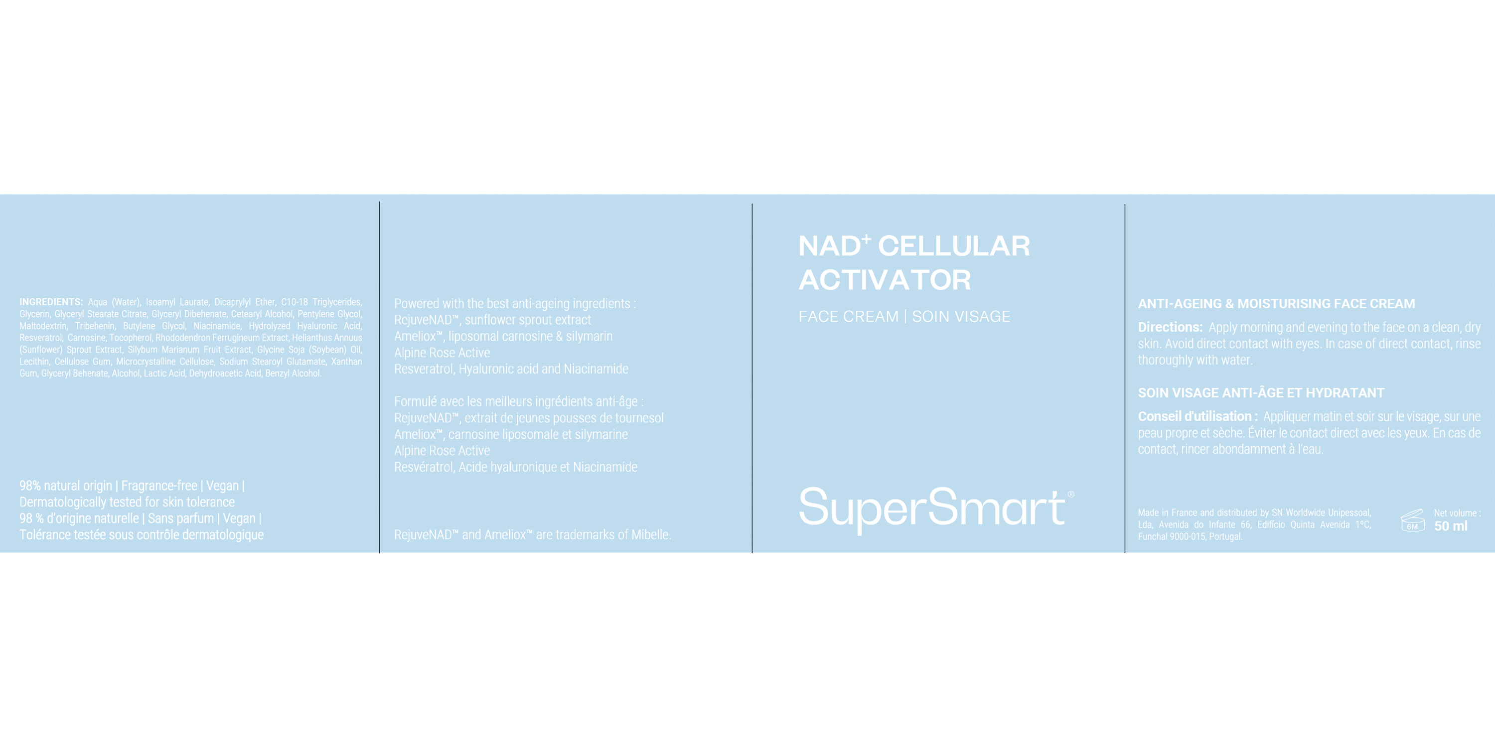 Creme facial antienvelhecimento