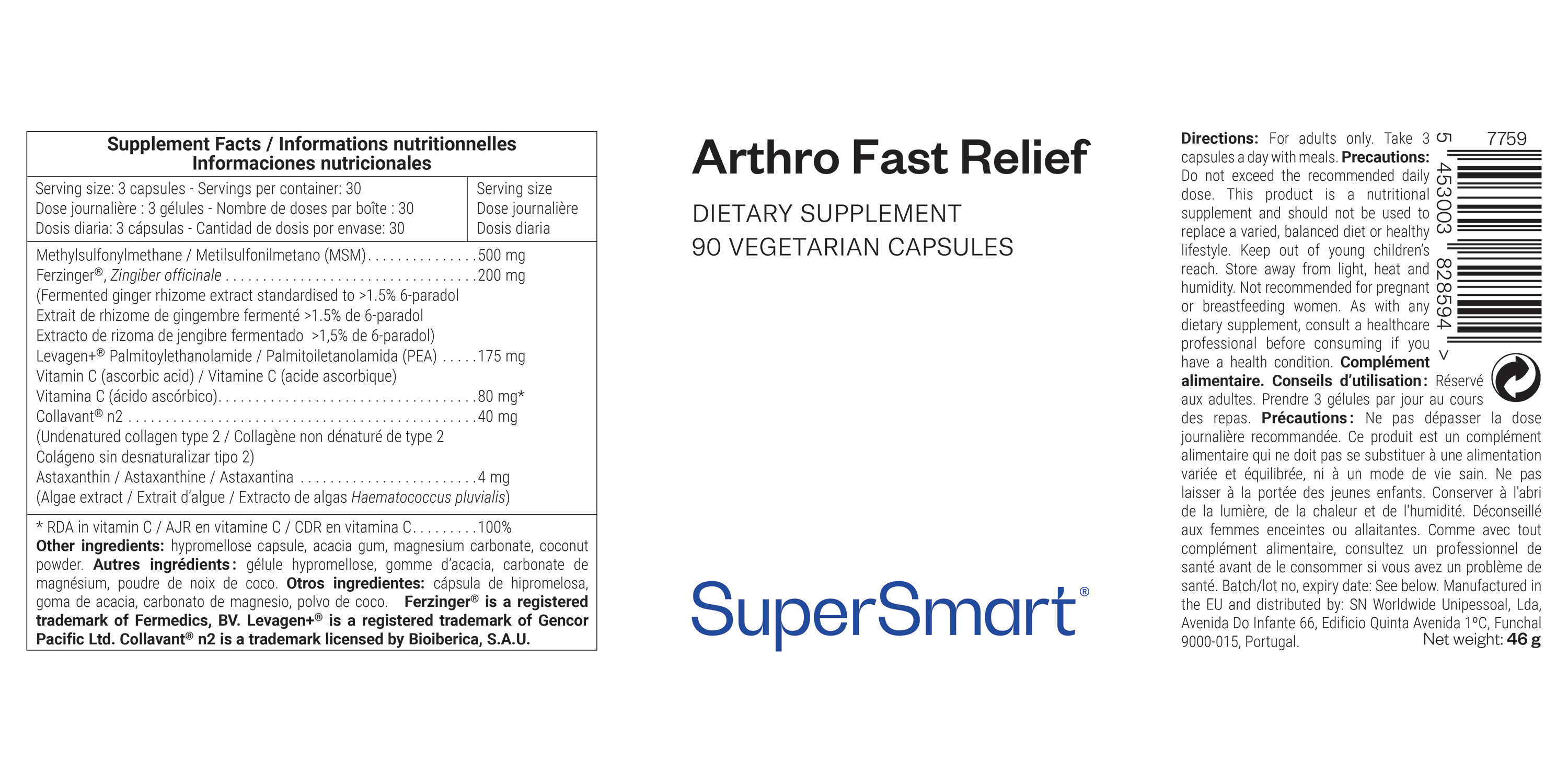 Suplemento alimentar para as articulações