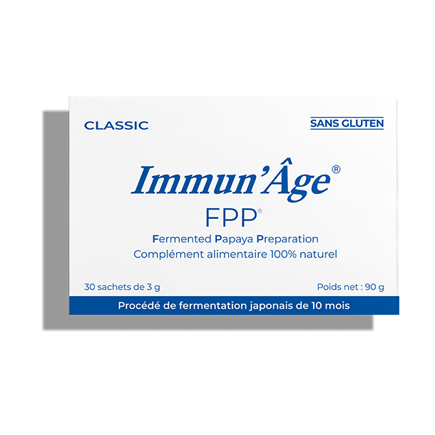 Immun'Âge® dietary supplement, fermented papaya preparation