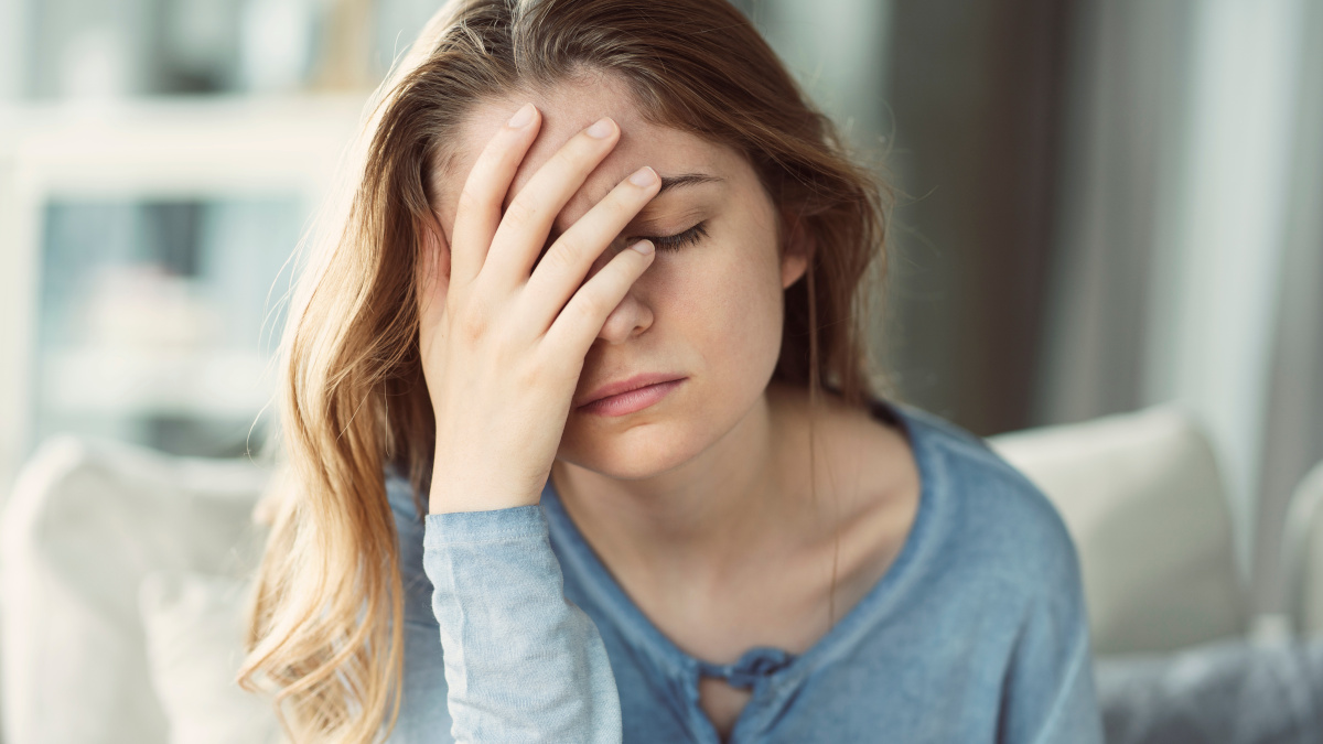 Woman suffering from anaemia