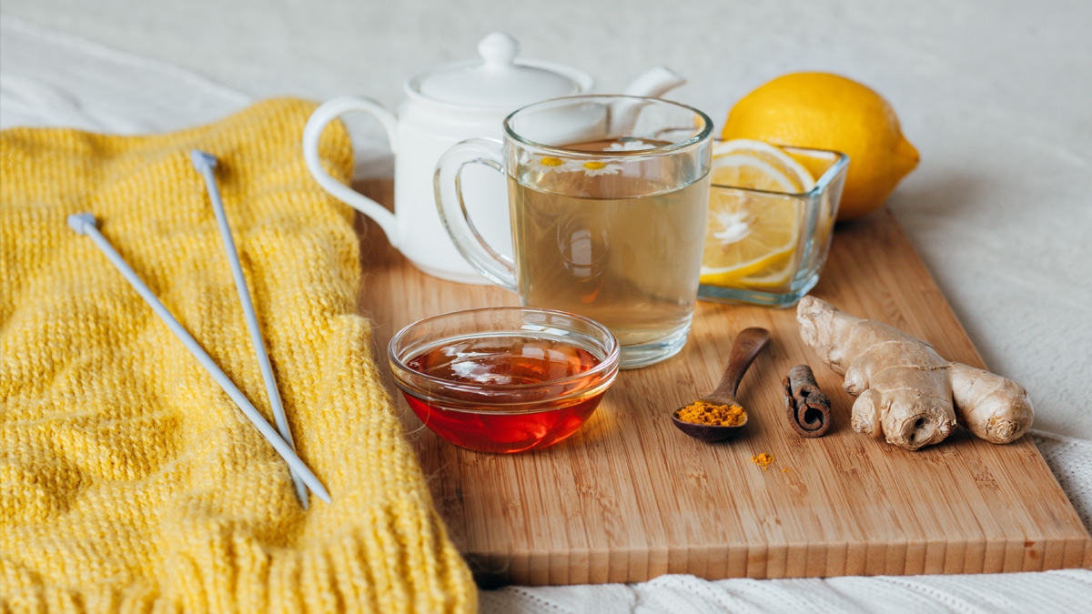 fotografia de uma tisana para a digestão