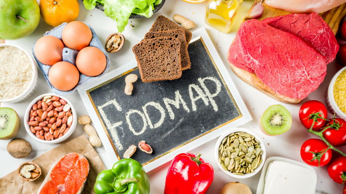 Low FODMAP diet with various foods