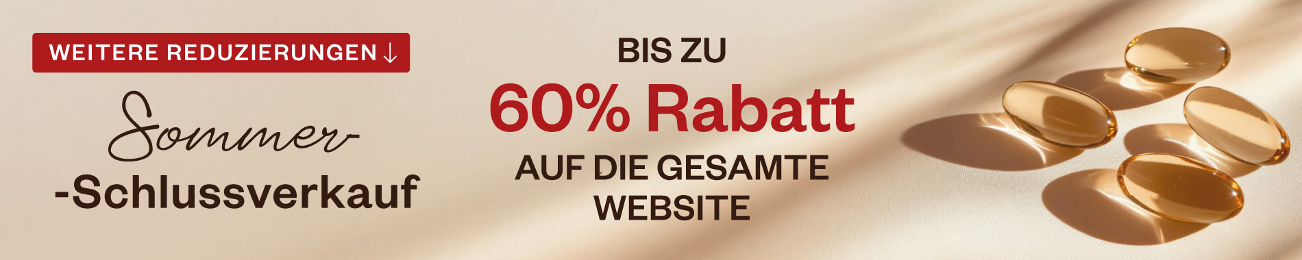 Sommerschlussverkauf Weitere Reduzierungen  bis zum 7. Juli
